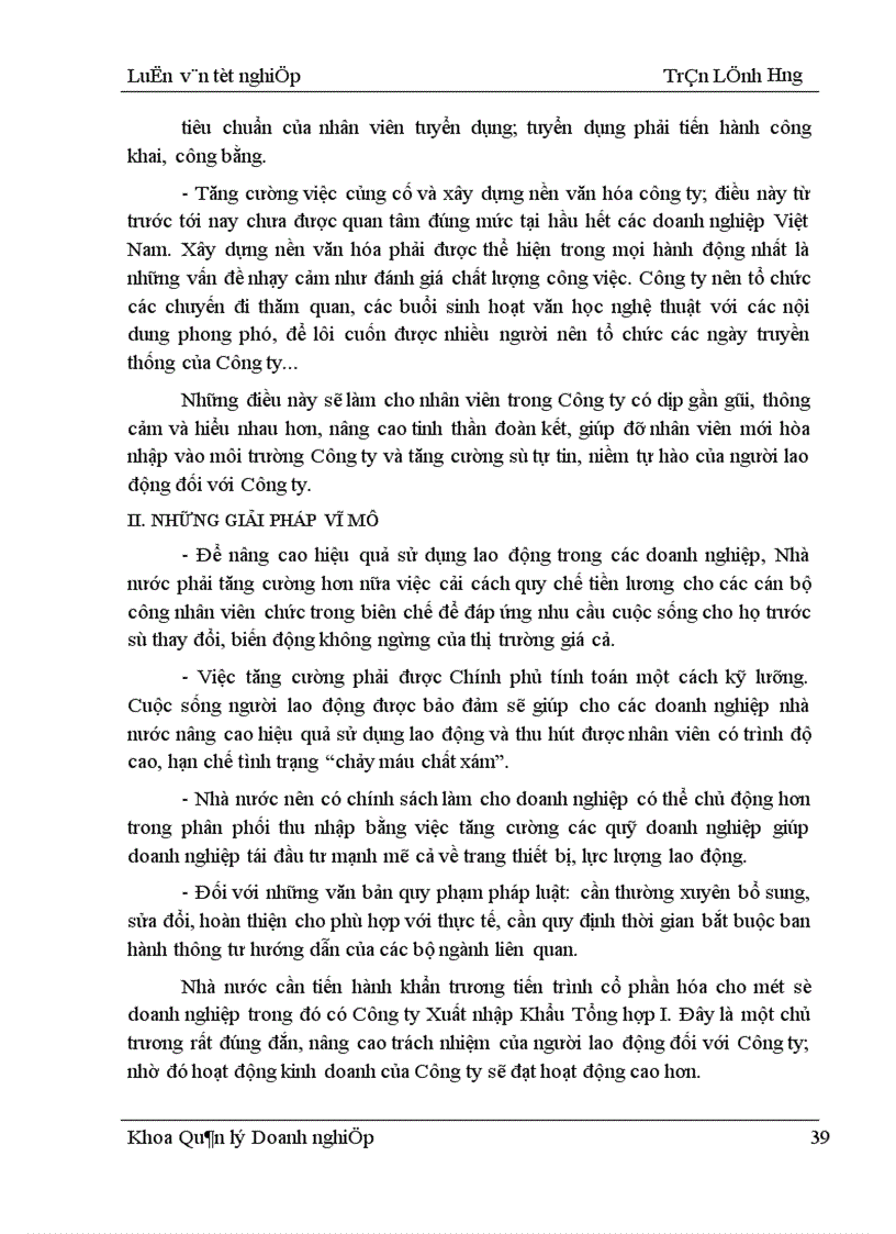 image for page Một số giải pháp nhằm nâng cao chất lượng đãi ngộ nhân sự ở Công ty Xuất Nhập khẩu Tổng hợp I - Bộ Thương mại