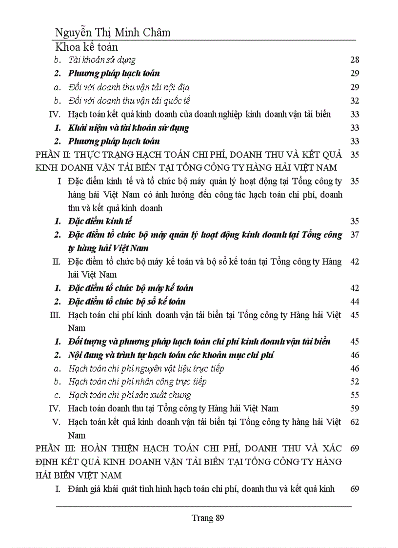 image for page Hoàn thiện hạch toán chi phí, doanh thu và kết quả hoạt động kinh doanh vận tải biển tại Tổng công ty hàng hải Việt nam