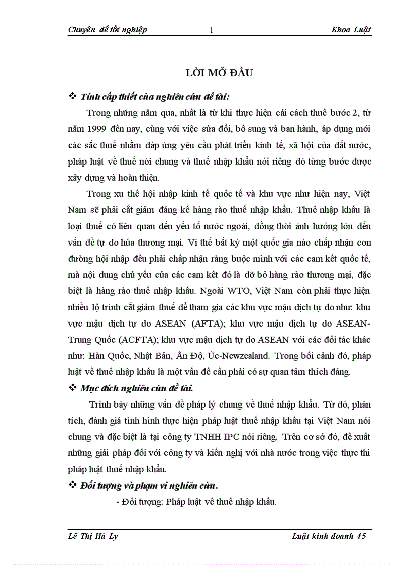 image for page Thực trạng áp dụng pháp luật thuế nhập khẩu tại công ty TNHH IPC.