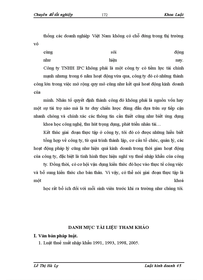 image for page Thực trạng áp dụng pháp luật thuế nhập khẩu tại công ty TNHH IPC.