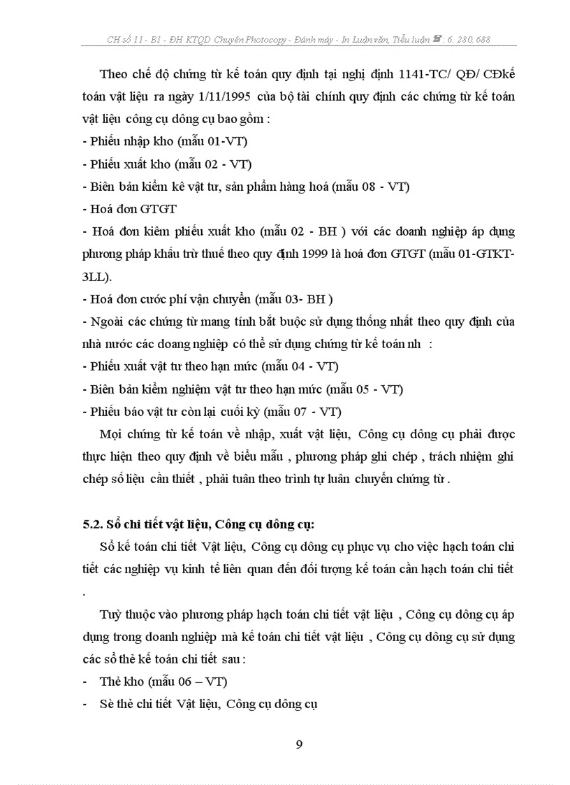 image for page Hạch toán kế toán NVL và CCDC tại Công ty TNHH bao bì Hà Linh