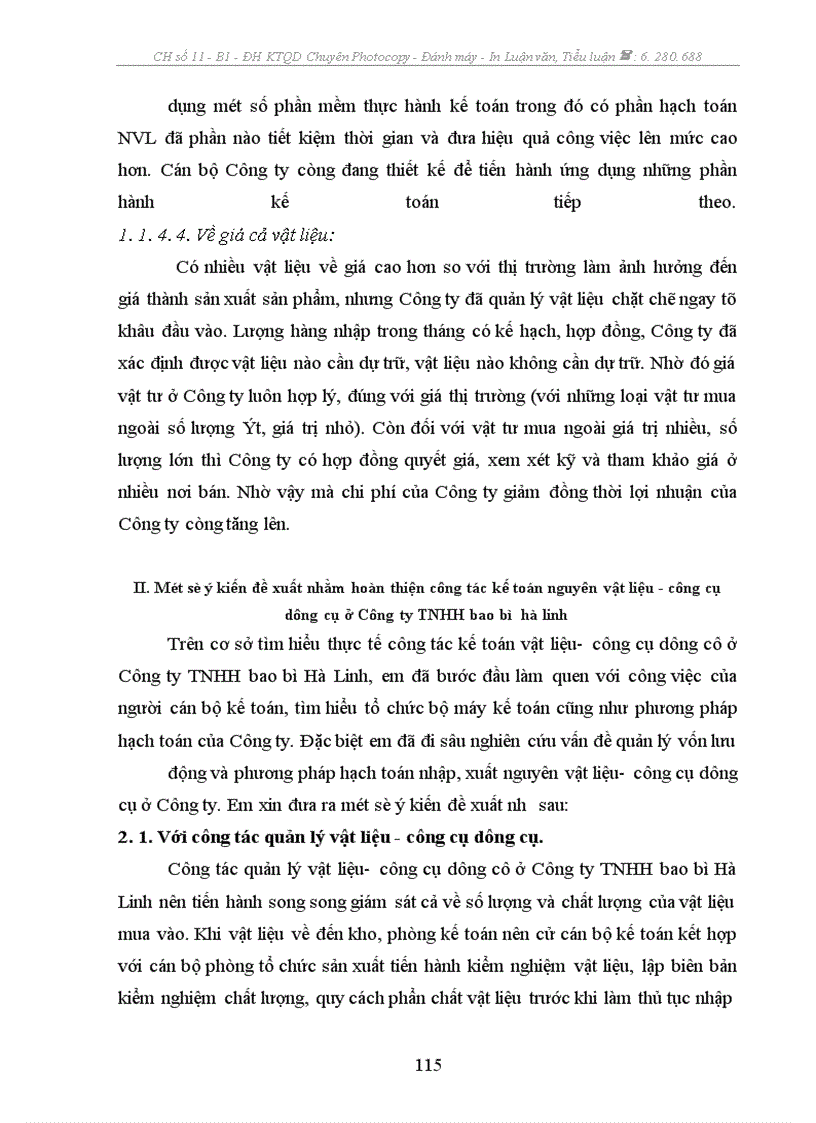 image for page Hạch toán kế toán NVL và CCDC tại Công ty TNHH bao bì Hà Linh