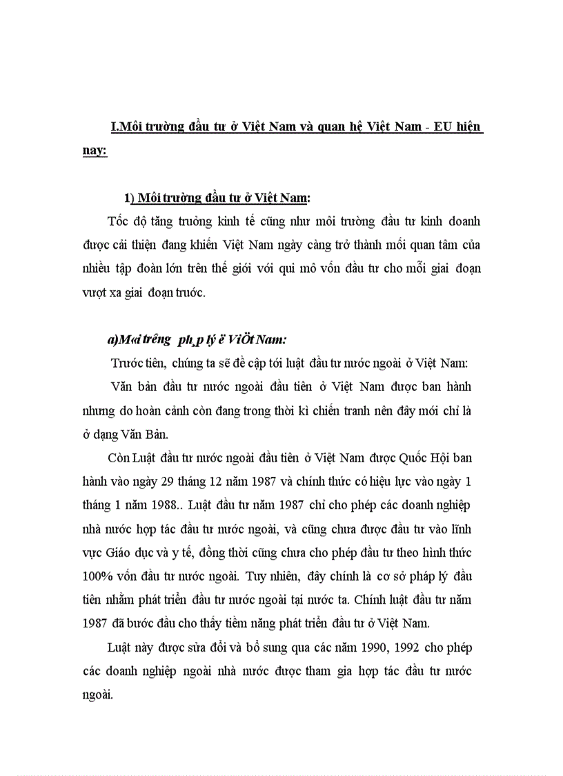 image for page Môi trường đầu tư ở Việt Nam và quan hệ Việt Nam-EU hiện nay: