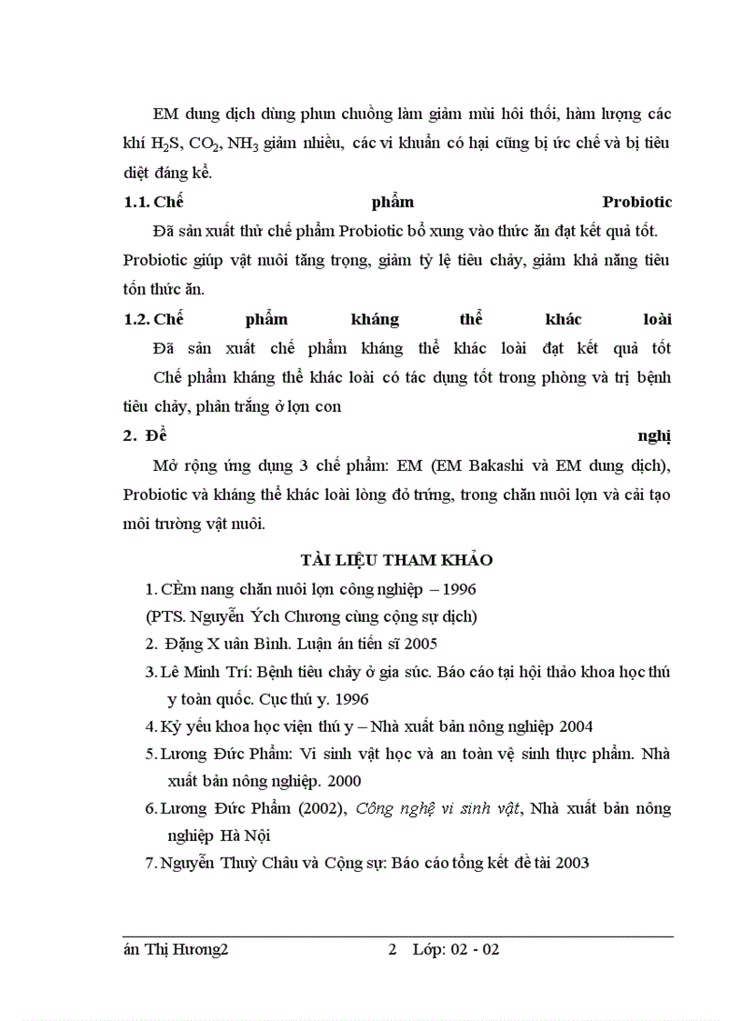 image for page Xây dựng quy trình công nghệ sản xuất một số chế phẩm sinh học và đánh giá hiệu quả tác dụng của các chế phẩm này đối với việc chăn nuôi lợn