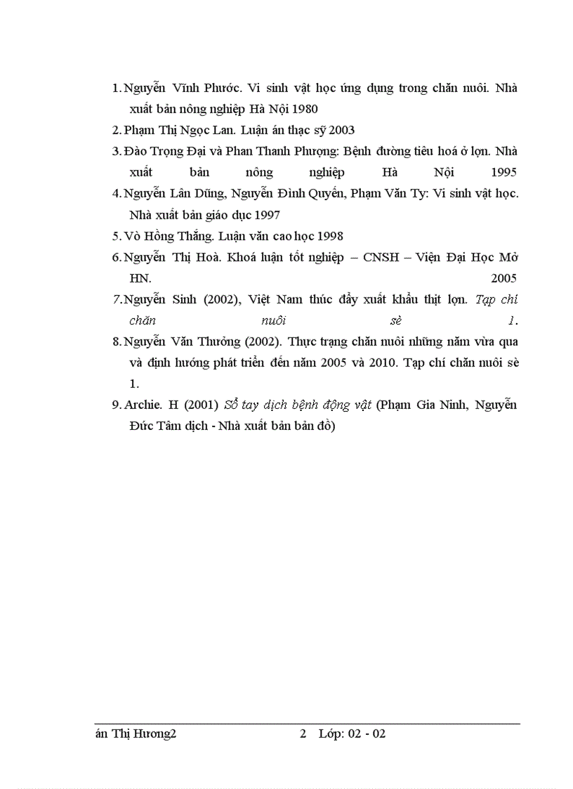 image for page Xây dựng quy trình công nghệ sản xuất một số chế phẩm sinh học và đánh giá hiệu quả tác dụng của các chế phẩm này đối với việc chăn nuôi lợn