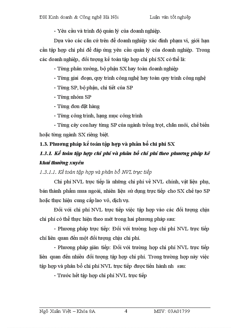 image for page Công tác tập hợp chi phí sản xuất và tính giá thành sản phẩm tại Công ty TNHH TM Việt Hồng