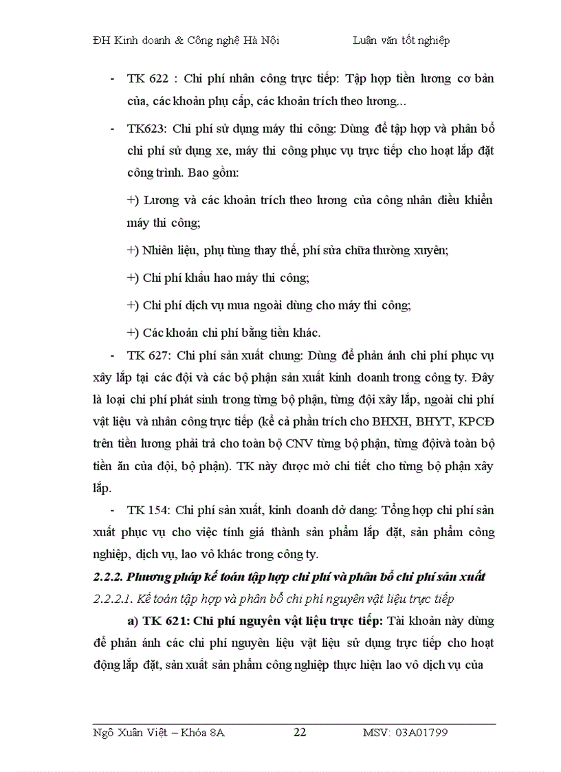image for page Công tác tập hợp chi phí sản xuất và tính giá thành sản phẩm tại Công ty TNHH TM Việt Hồng