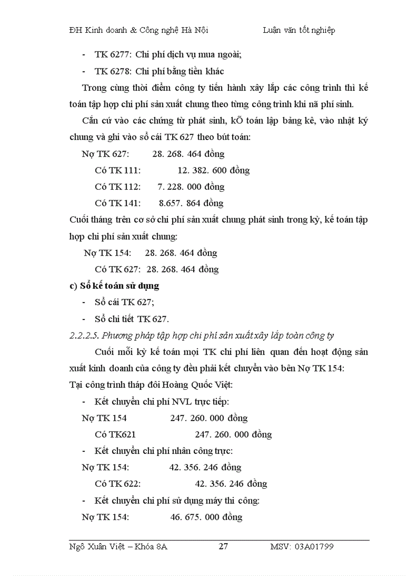 image for page Công tác tập hợp chi phí sản xuất và tính giá thành sản phẩm tại Công ty TNHH TM Việt Hồng