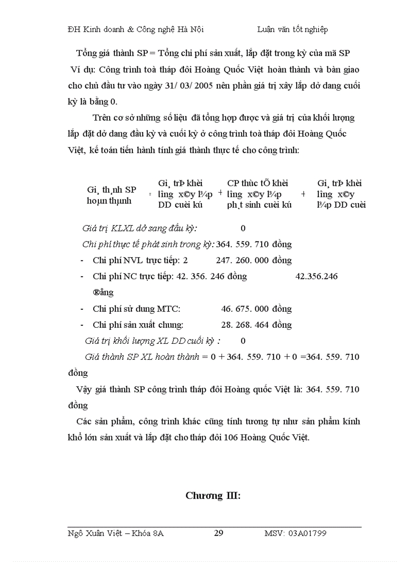 image for page Công tác tập hợp chi phí sản xuất và tính giá thành sản phẩm tại Công ty TNHH TM Việt Hồng