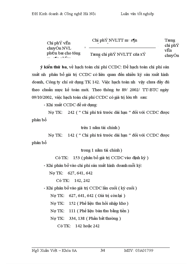 image for page Công tác tập hợp chi phí sản xuất và tính giá thành sản phẩm tại Công ty TNHH TM Việt Hồng