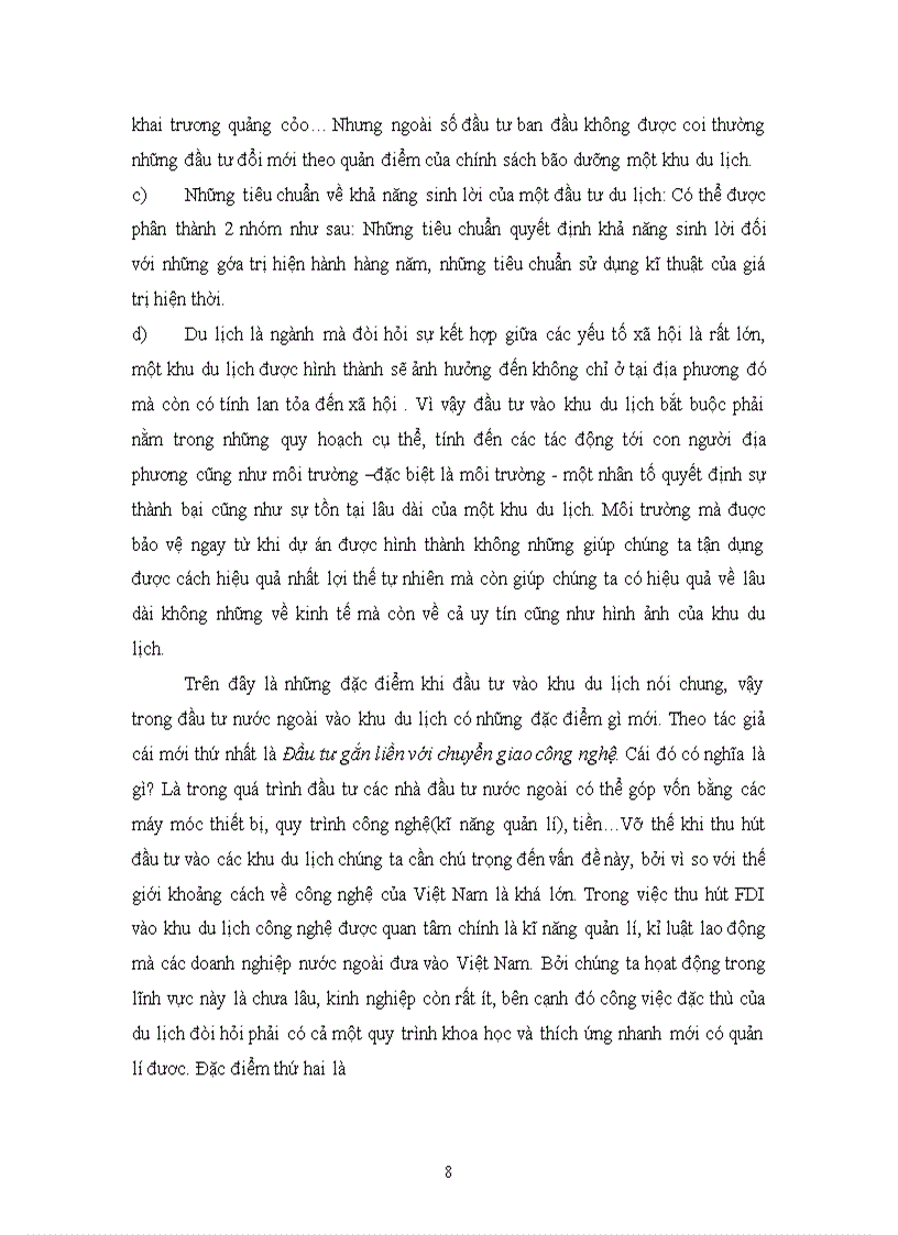 image for page Thực trạng thu hút và sử dụng vốn fdi trong việc phát triển khu du lịch ở việt nam