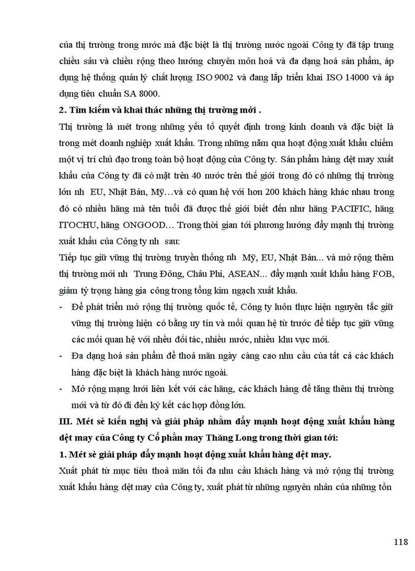 image for page Hoạt động xuất khẩu hàng dệt may của công ty cổ phần may Thăng long_ thực trạng và giải pháp