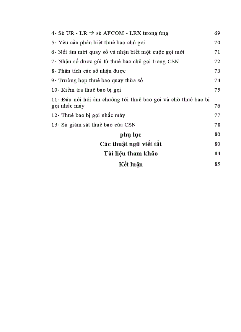 image for page Quá trình thiết lập cuộc gọi nội hạt trong tổng đài Alcatel1000 E10