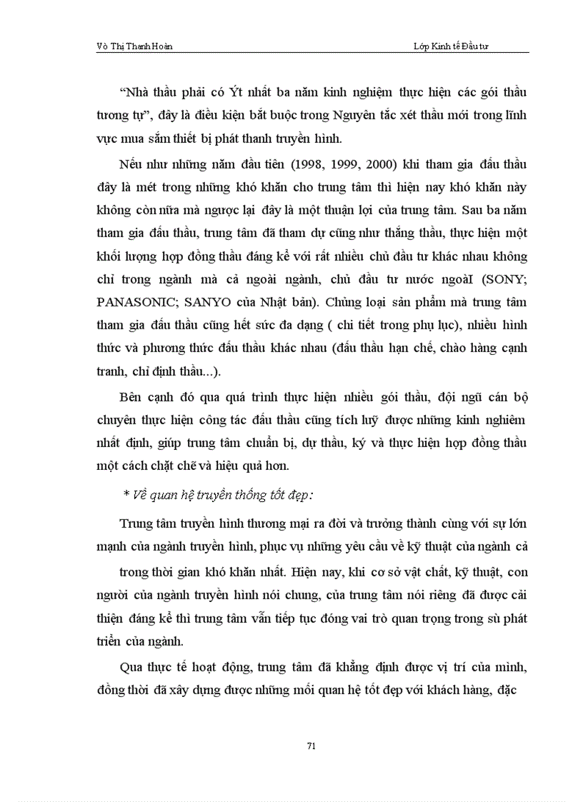 image for page Thực trạng và giải pháp hoạt động đấu thầu mua sắm thiết bị phát thanh truyền hình tại trung tâm truyền hình thương mại - Công ty Đầu tư và Phát triển Công nghệ Truyền hình Việt Nam (VTC)