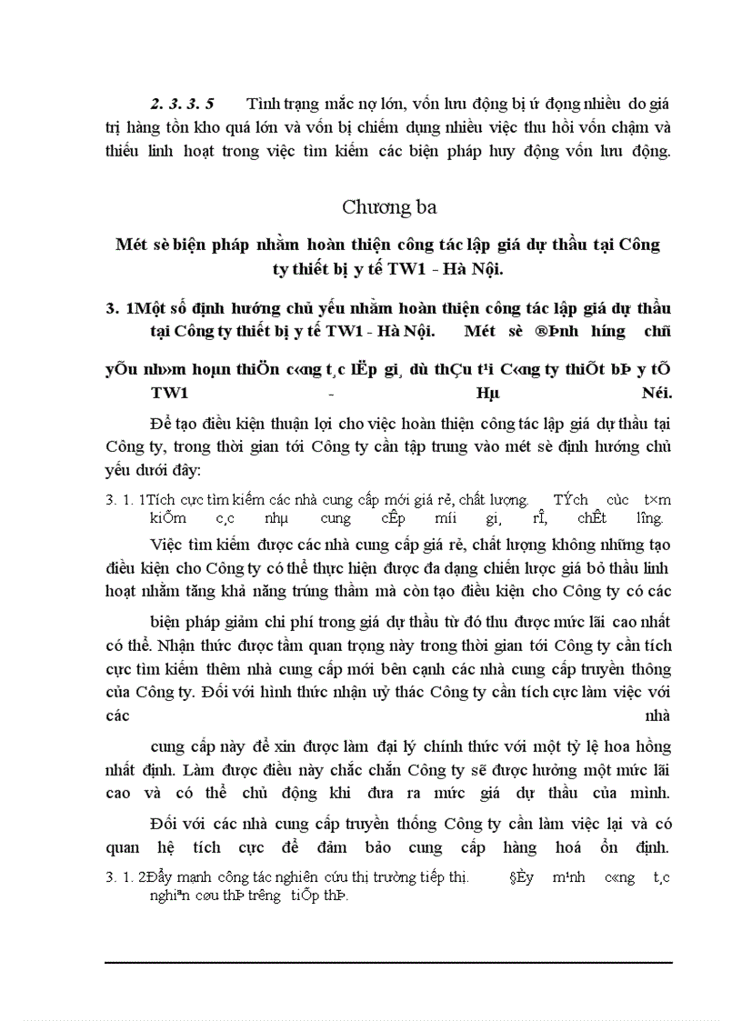 image for page Một số biện pháp nhằm hoàn thiện công tác lập giá dự thầu trong đấu thầu mua sắm thiết bị tại Công ty thiết bị y tế TW1 - Hà Nội