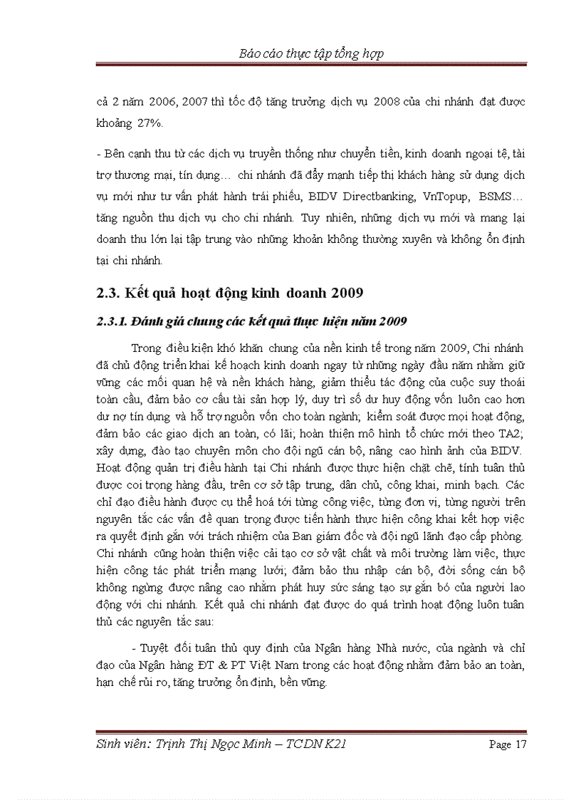 image for page Tình hình các hoạt động cơ bản của NH Đầu tư và Phát triển Việt Nam chi nhánh Quang Trung qua các năm
