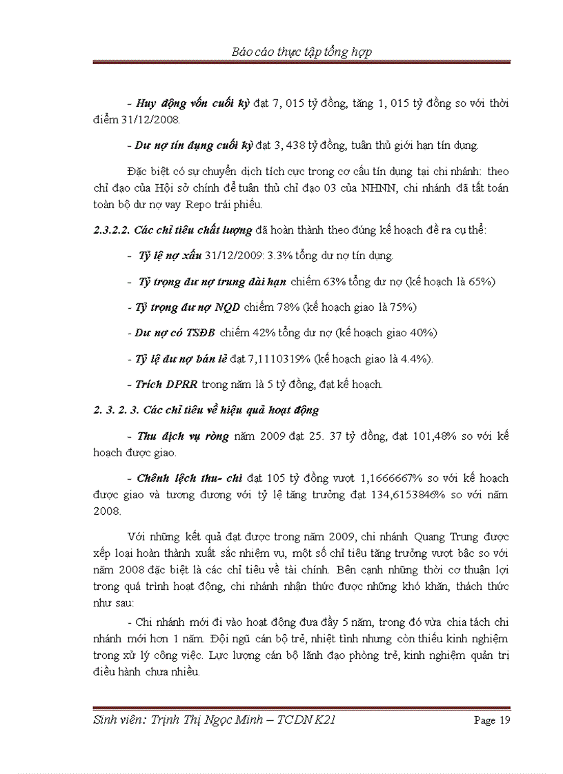 image for page Tình hình các hoạt động cơ bản của NH Đầu tư và Phát triển Việt Nam chi nhánh Quang Trung qua các năm