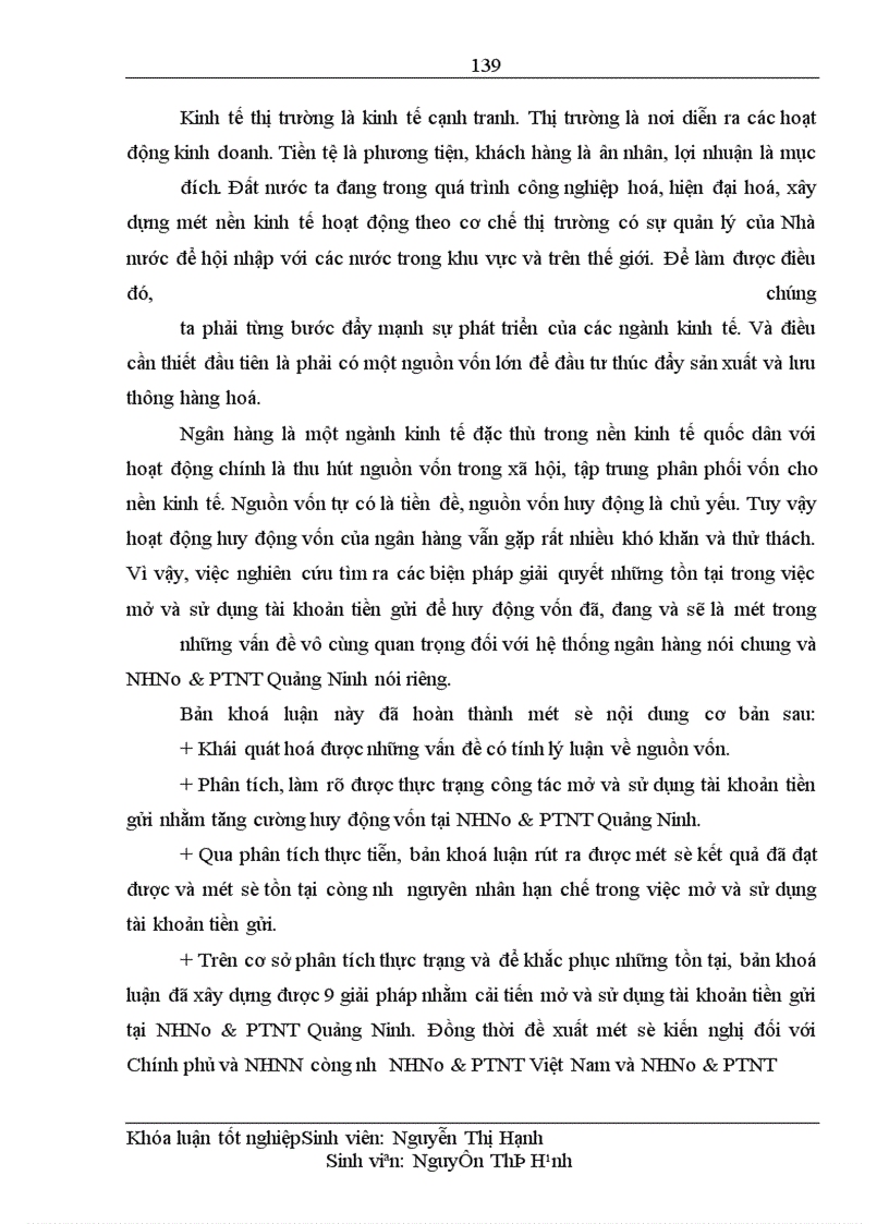 image for page Giải pháp cải tiến mở và sử dụng tài khoản tiền gửi nhằm tăng cường huy động vốn tại Ngân hàng Nông nghiệp và Phát triển Nông thôn Quảng Ninh