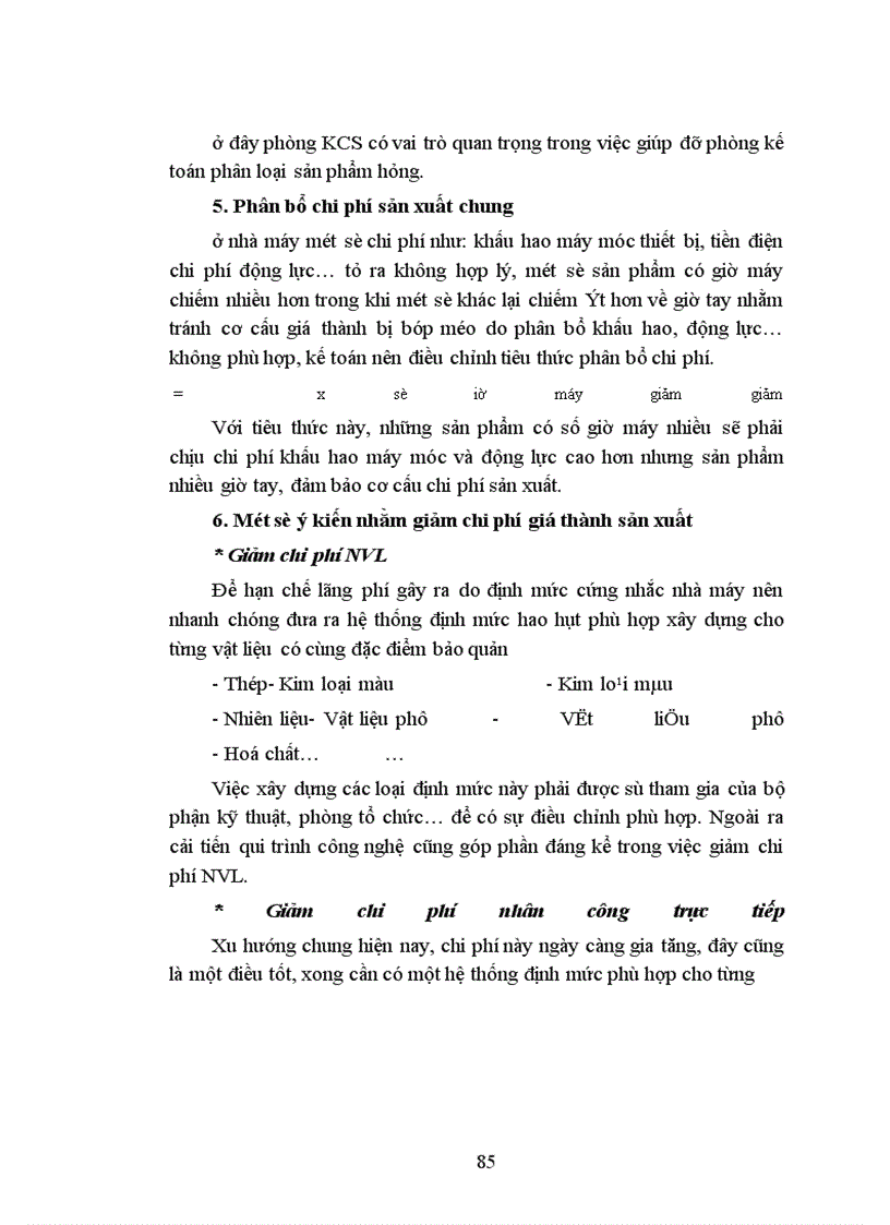 image for page Hạch toán chi phí sản xuất và tính giá thành sản phẩm nâng cao hiệu quả sản xuất kinh doanh tại nhà máy Z33
