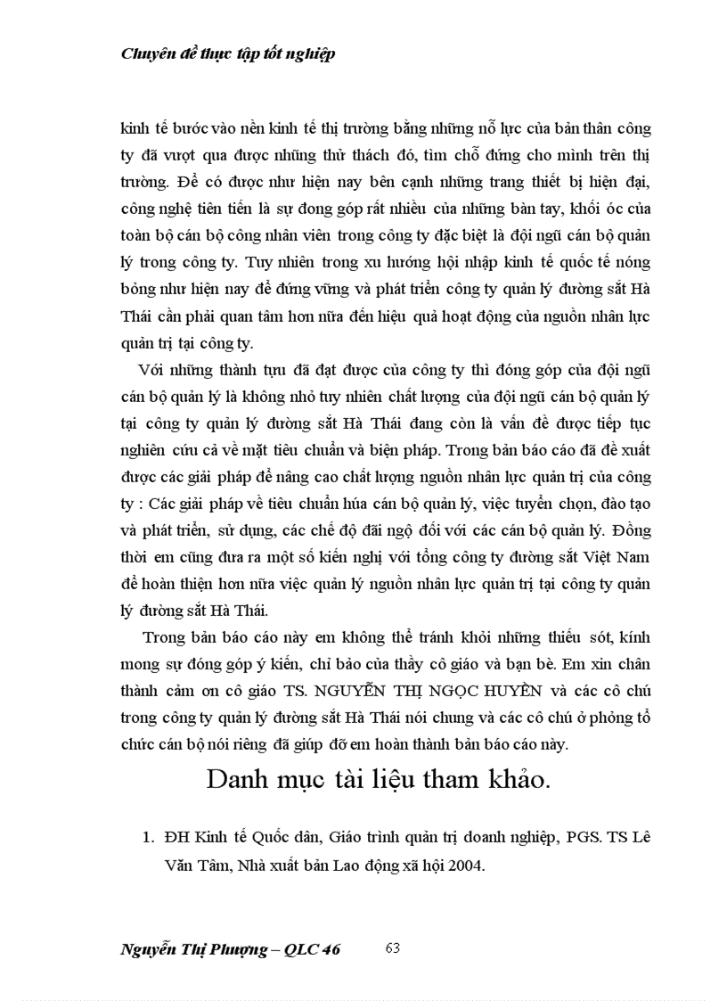 image for page Hoàn thiện quản lý nguồn nhân lực quản trị tai công ty quản lý đường sắt Hà Thái