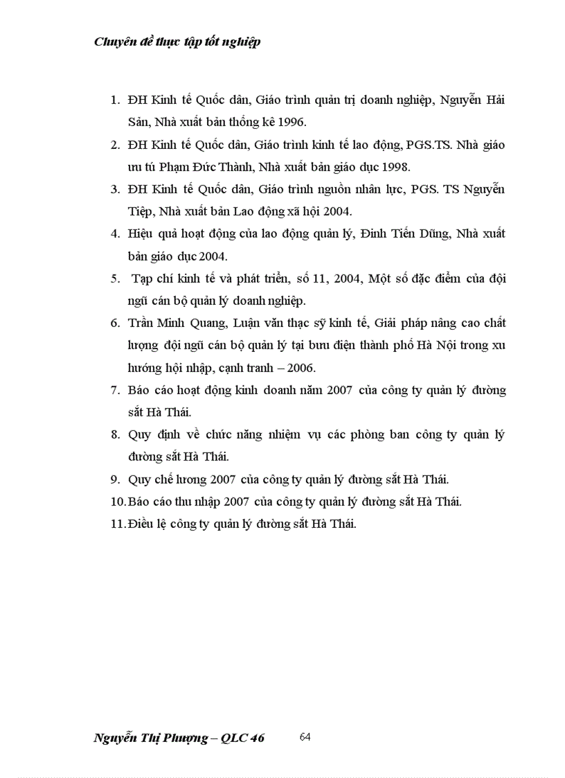 image for page Hoàn thiện quản lý nguồn nhân lực quản trị tai công ty quản lý đường sắt Hà Thái