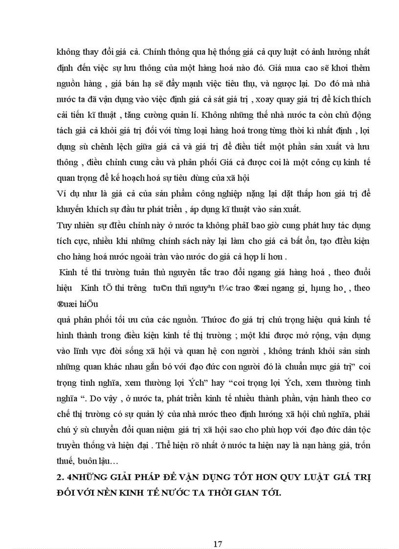 image for page Cơ sở lí luận về quy luật giá trị và vai trò của quy luật giá trị với nền kinh tế thị trường.