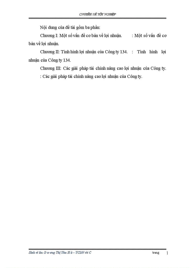 image for page Các giải pháp tài chính nâng cao lợi nhuận của Công ty Cổ phần đầu tư và xây dựng công trình 134