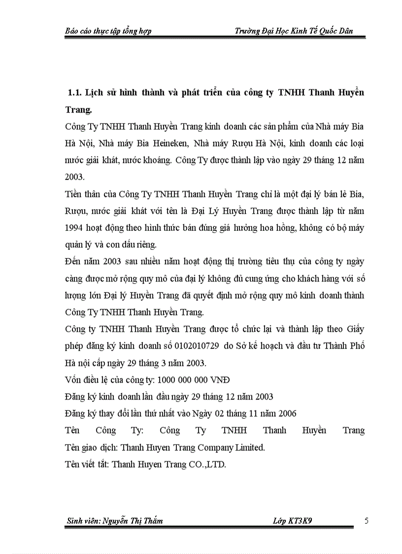 image for page Bộ máy kế toán và hệ thống kế toán tại Công ty TNHH Thanh Huyền Trang