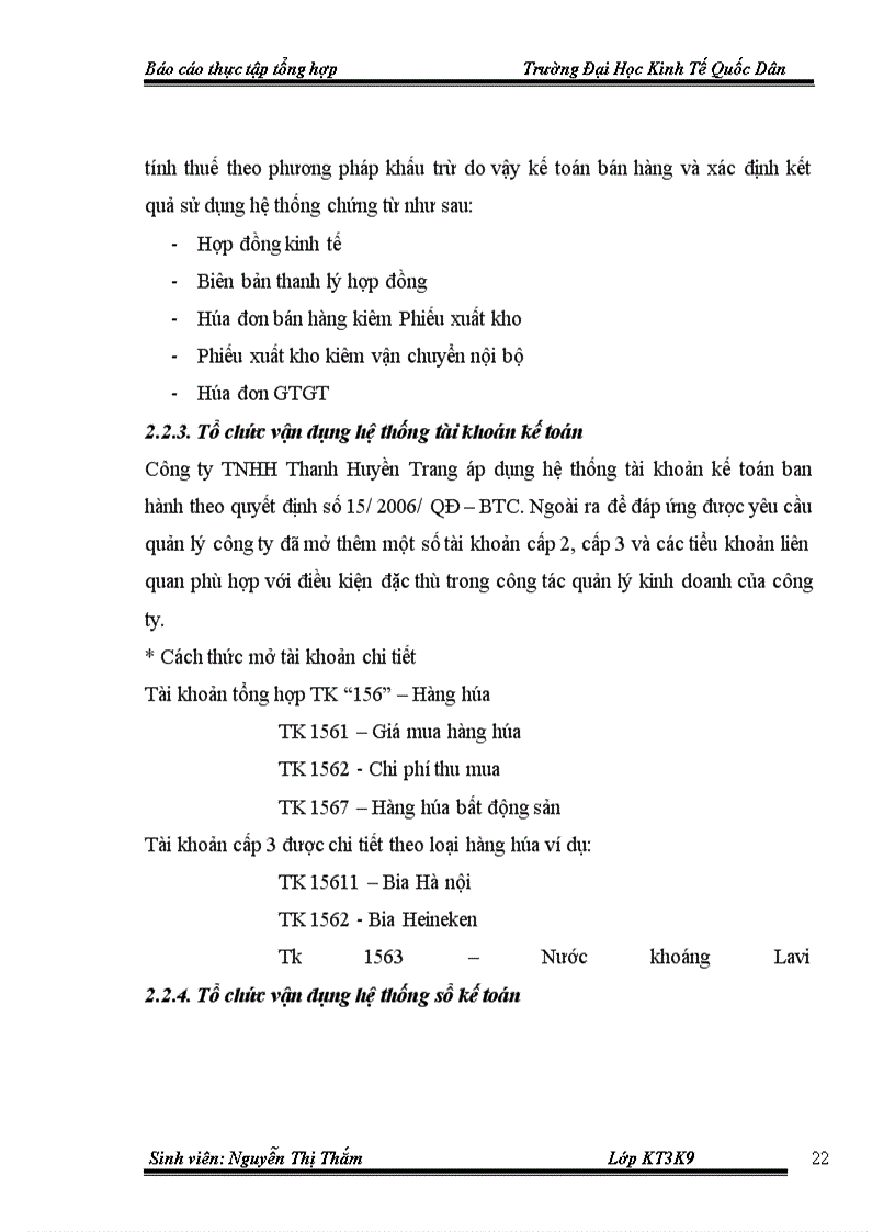 image for page Bộ máy kế toán và hệ thống kế toán tại Công ty TNHH Thanh Huyền Trang