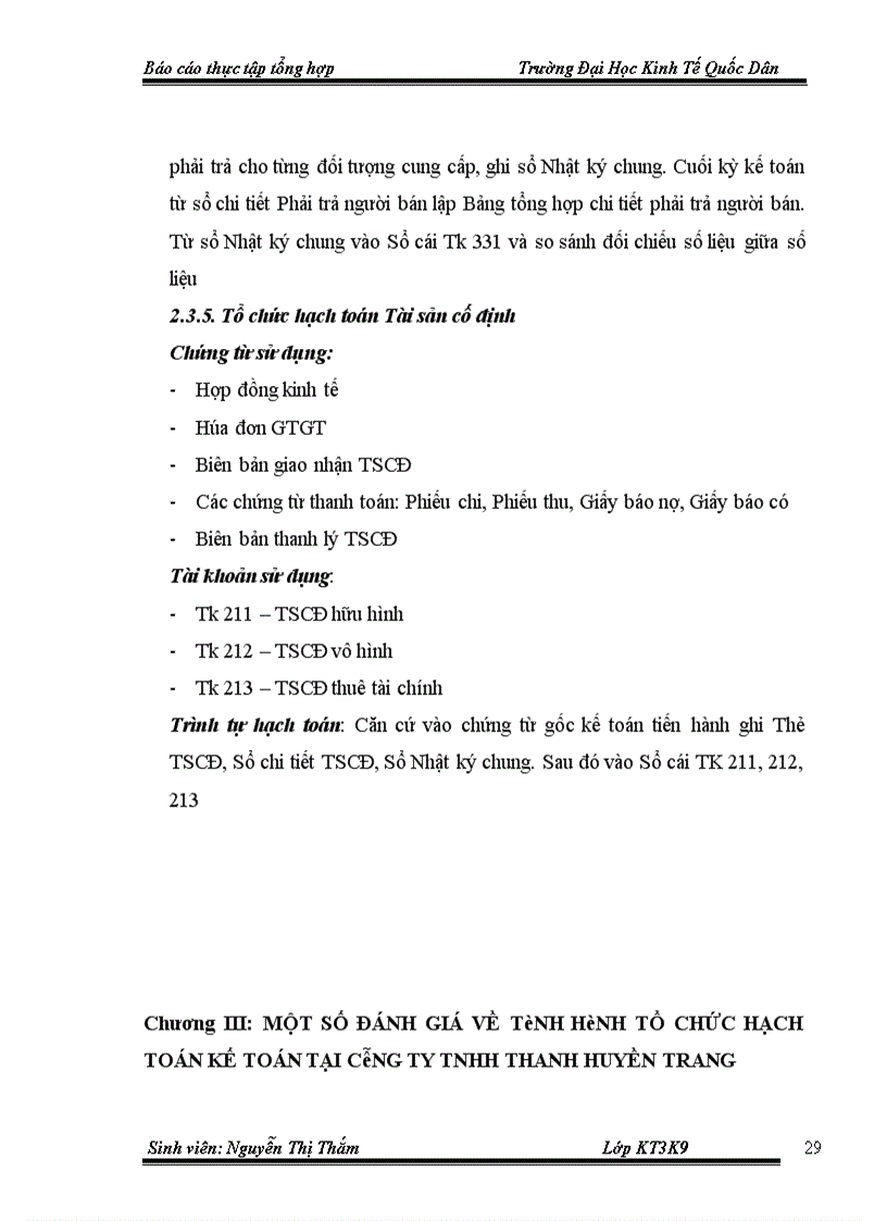 image for page Bộ máy kế toán và hệ thống kế toán tại Công ty TNHH Thanh Huyền Trang