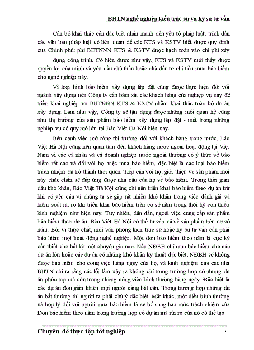 image for page Bảo hiểm trách nhiệm nghề nghiệp cho kiến trúc sư và kỹ sư tư vấn tại Công ty Bảo hiểm Hà Nội - Thực trạng và giải pháp.