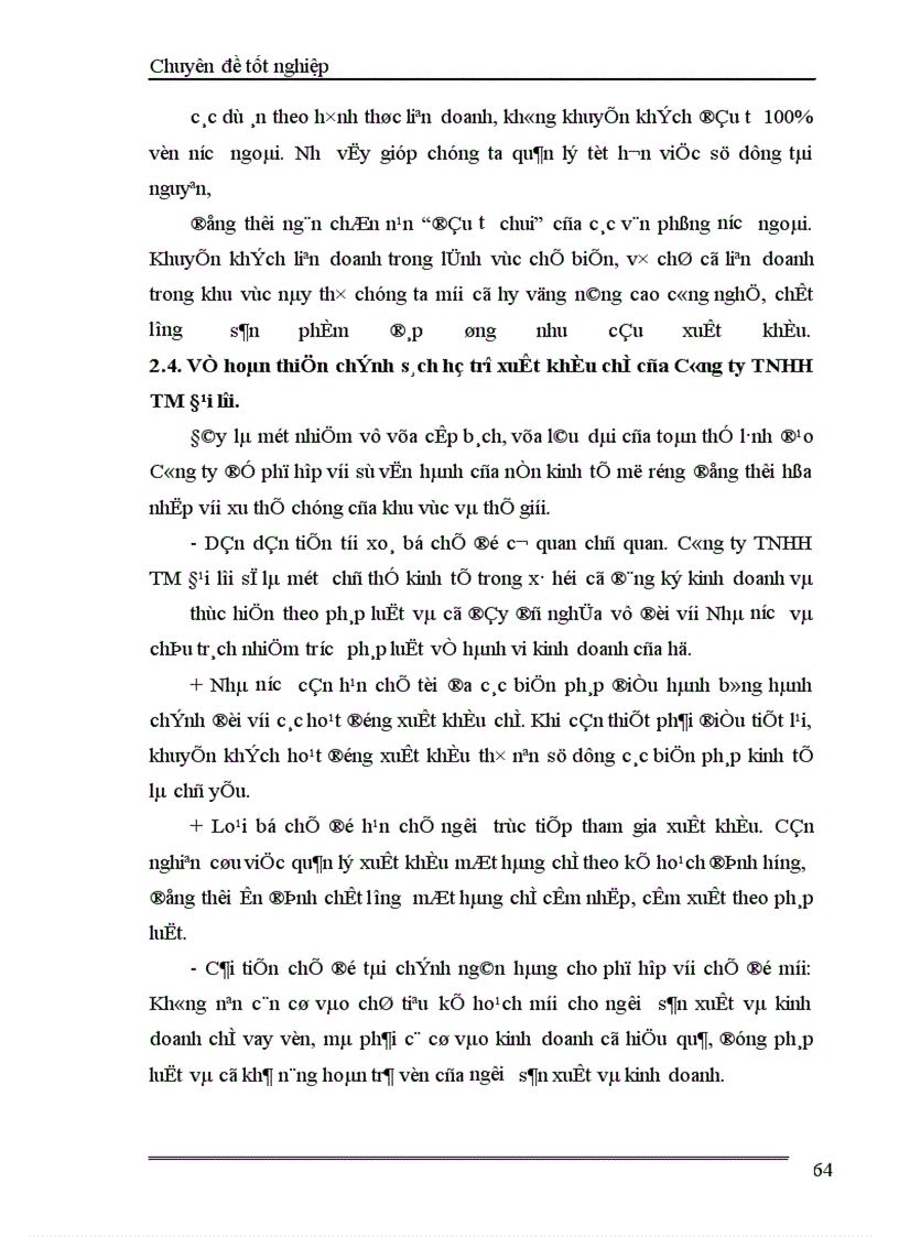 image for page Hoàn thiện chính sách xuất khẩu mặt hàng chè của Công ty TNHH TM Đại lợi