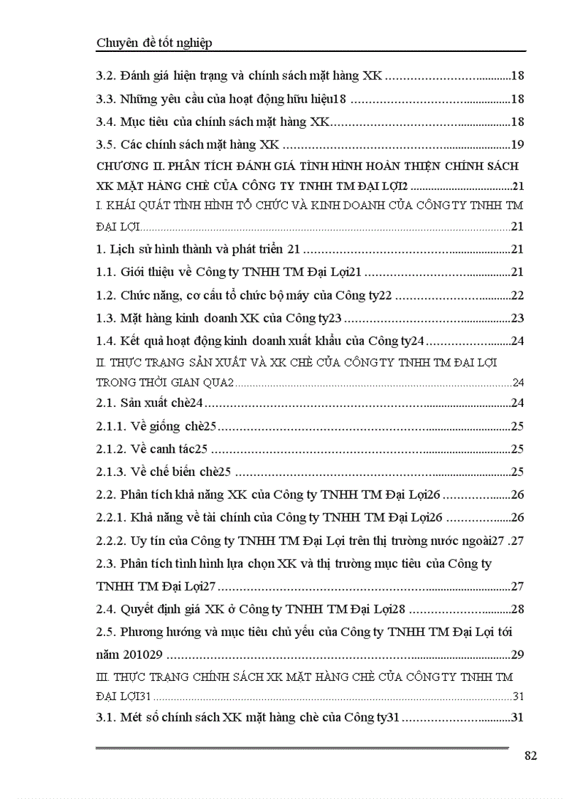 image for page Hoàn thiện chính sách xuất khẩu mặt hàng chè của Công ty TNHH TM Đại lợi