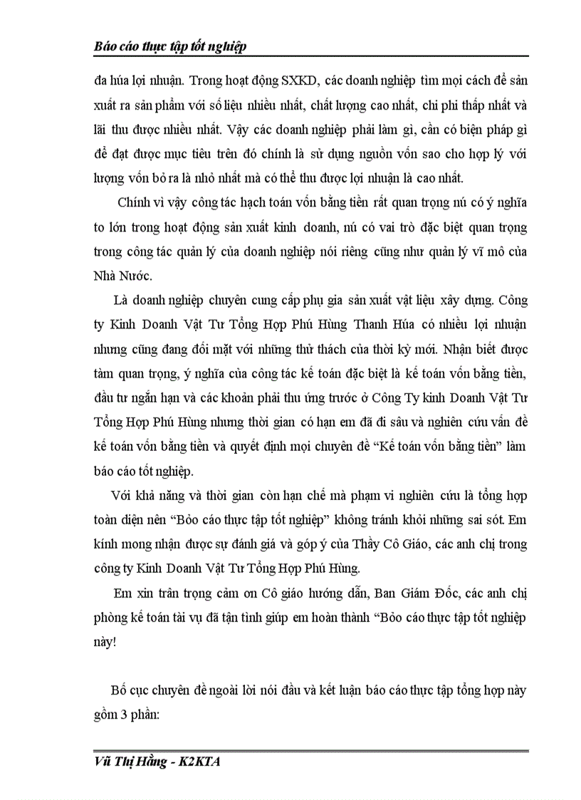 image for page Công tác kế toán vốn bằng tiền tại Công Ty Kinh Doanh Vật Tư Tổng Hợp phú Hùng