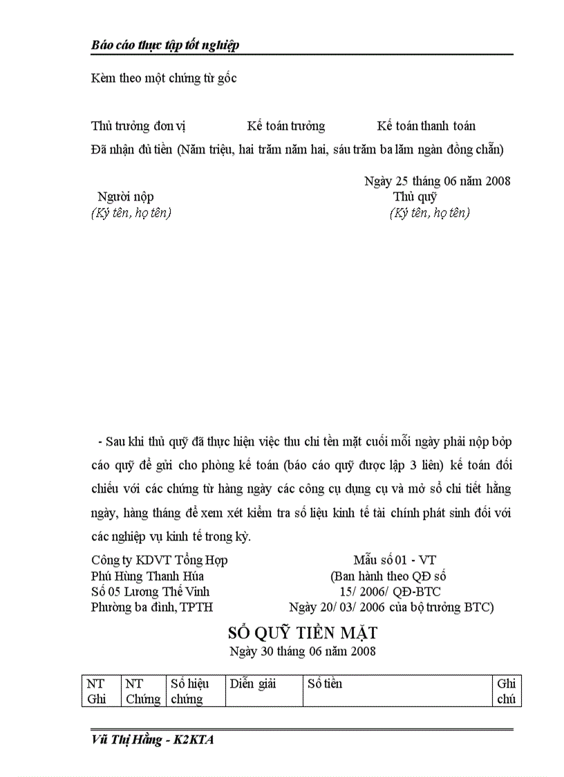 image for page Công tác kế toán vốn bằng tiền tại Công Ty Kinh Doanh Vật Tư Tổng Hợp phú Hùng