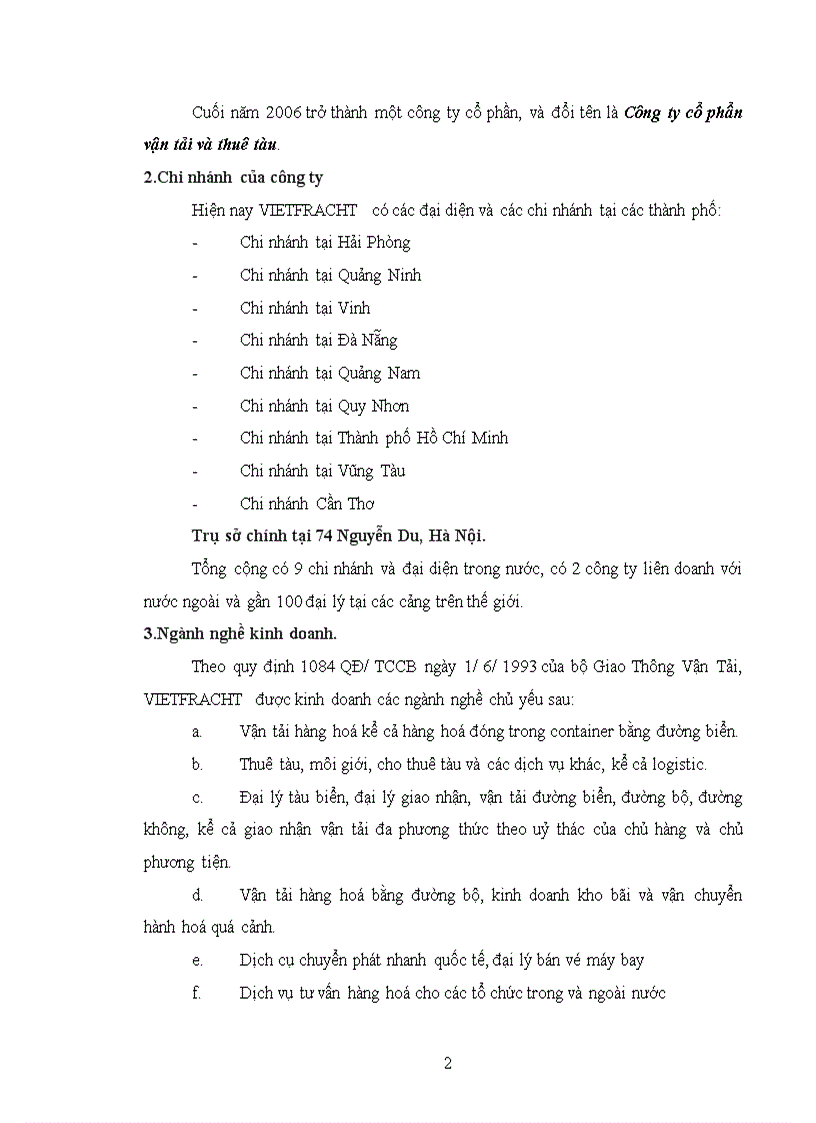 image for page Hoạt động kinh doanh môi giới thuê tàu ở Vietfracht - Thực trạng và giải pháp