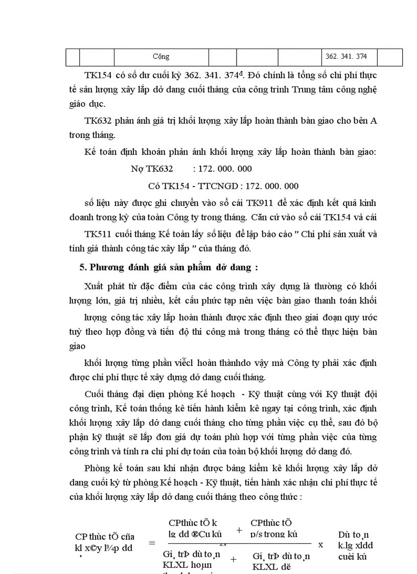 image for page Kế toán tập hợp chi phí sản xuất và tính giá thành sản phẩm xây lắp