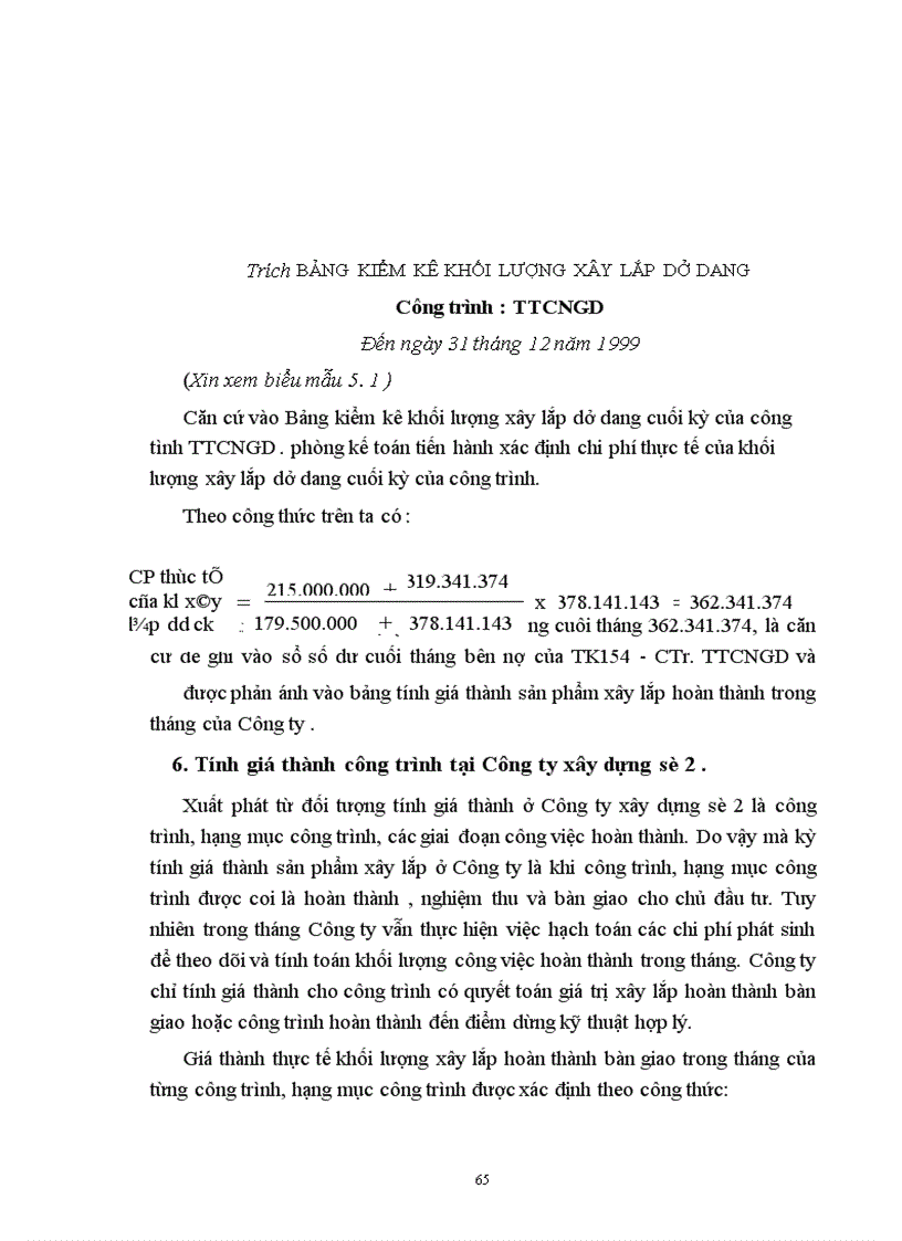 image for page Kế toán tập hợp chi phí sản xuất và tính giá thành sản phẩm xây lắp