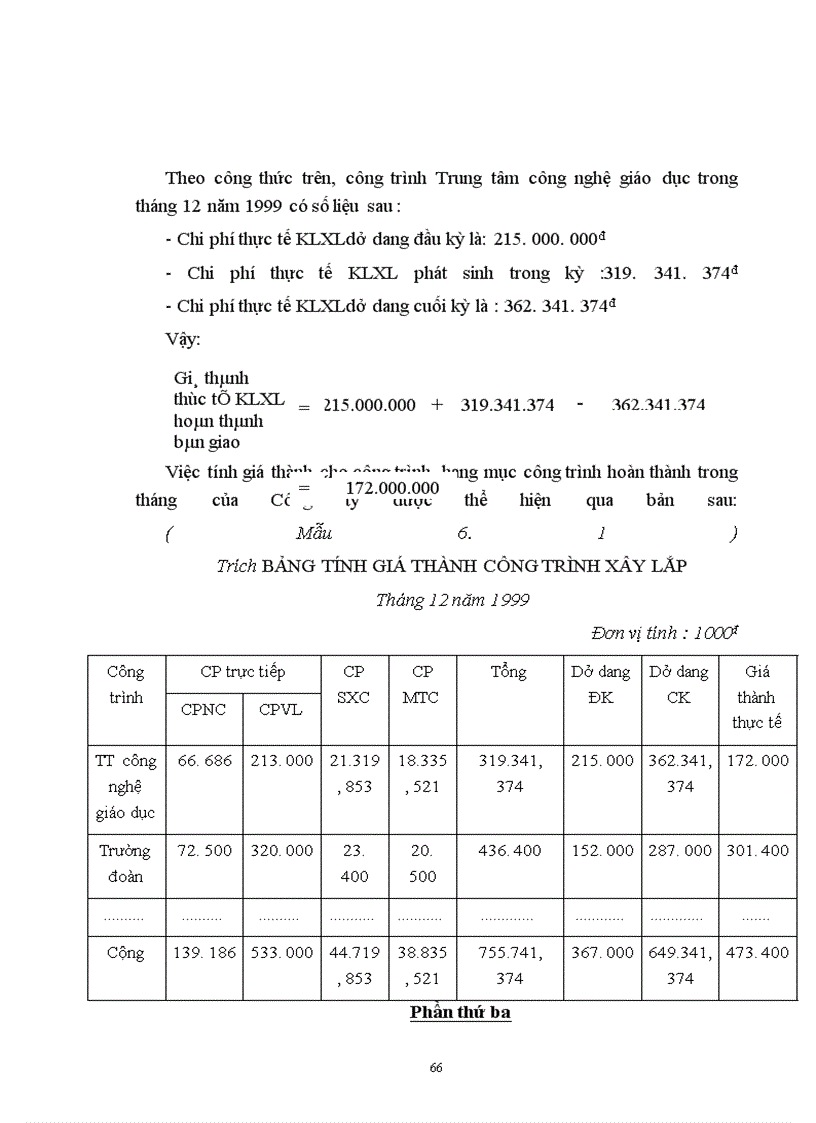 image for page Kế toán tập hợp chi phí sản xuất và tính giá thành sản phẩm xây lắp