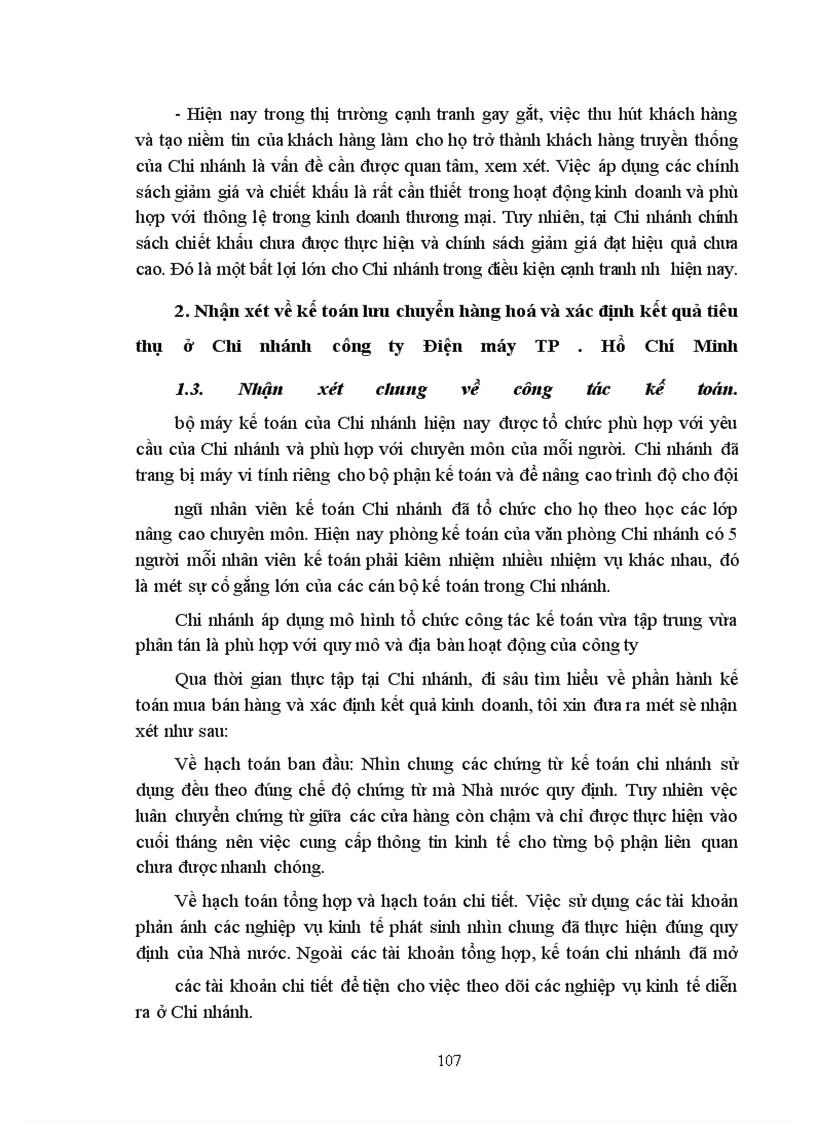 image for page Hoàn thiện kế toán lưu chuyển hàng hoá và xác định kết quả tiêu thụ tại chi nhánh công ty Điện máy thành phố Hồ Chí Minh