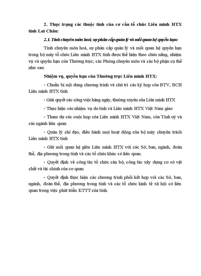 image for page Hoàn thiện cơ cấu tổ chức của Liên minh HTX tỉnh Lai Châu