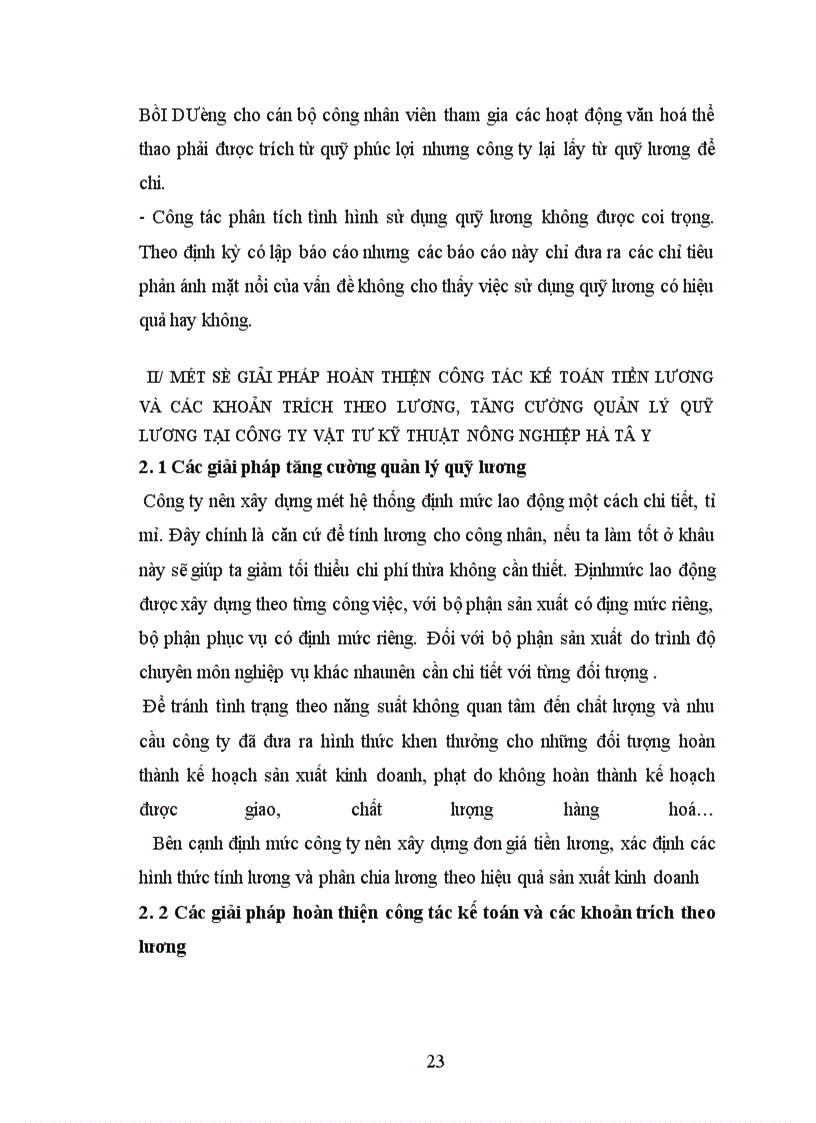 image for page Hoàn thiện công tác kế toán tiền lương và các khoản trích theo lương và các biện pháp tăng cường quản lý quỹ lương tại công ty vật tư kỹ thuật nông nghiệp Hà Tây