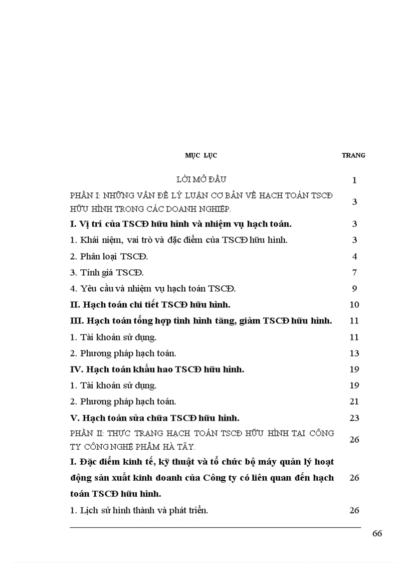 image for page Tổ chức hạch toán TSCĐ tại Công ty Công nghệ phẩm Hà Tây