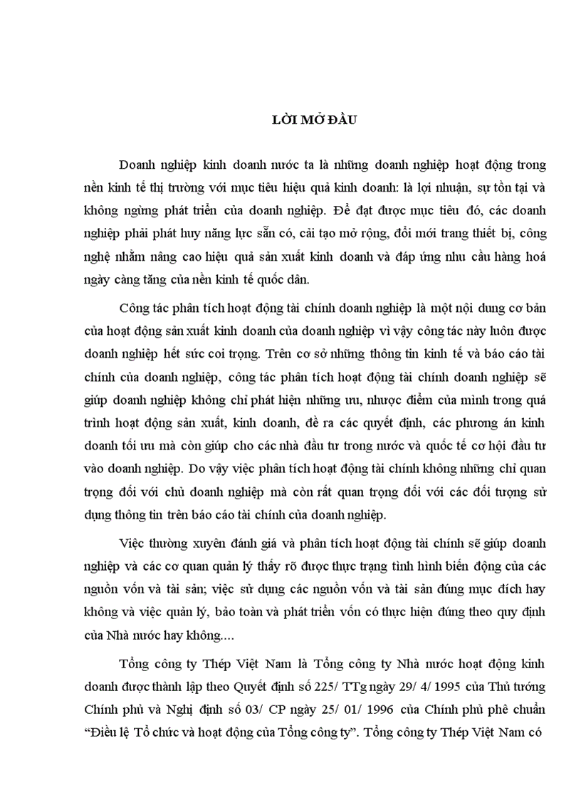 image for page Hệ thống báo cáo tài chính với việc phân tích hoạt động tài chính tại Tổng công ty Thép Việt Nam