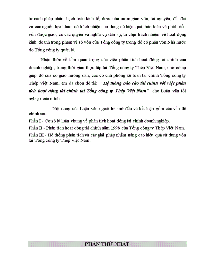 image for page Hệ thống báo cáo tài chính với việc phân tích hoạt động tài chính tại Tổng công ty Thép Việt Nam