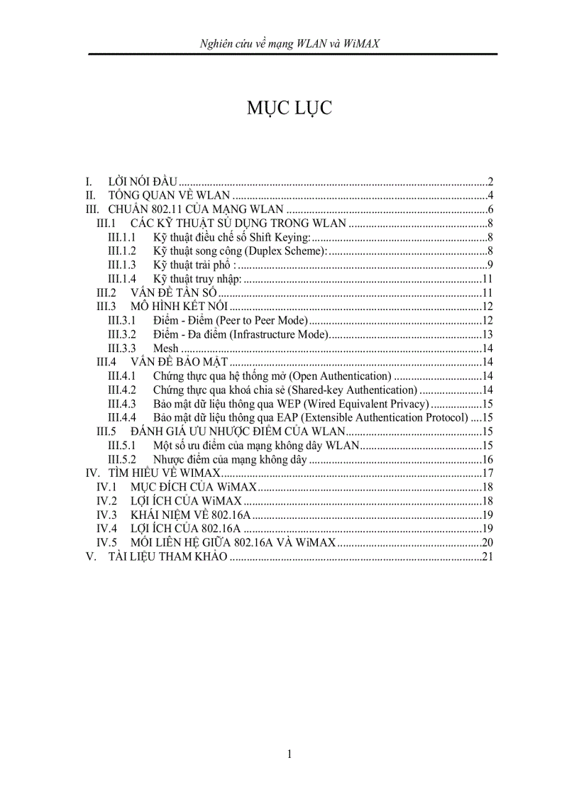 Nghiên cứu về mạng WLAN và WiMAX