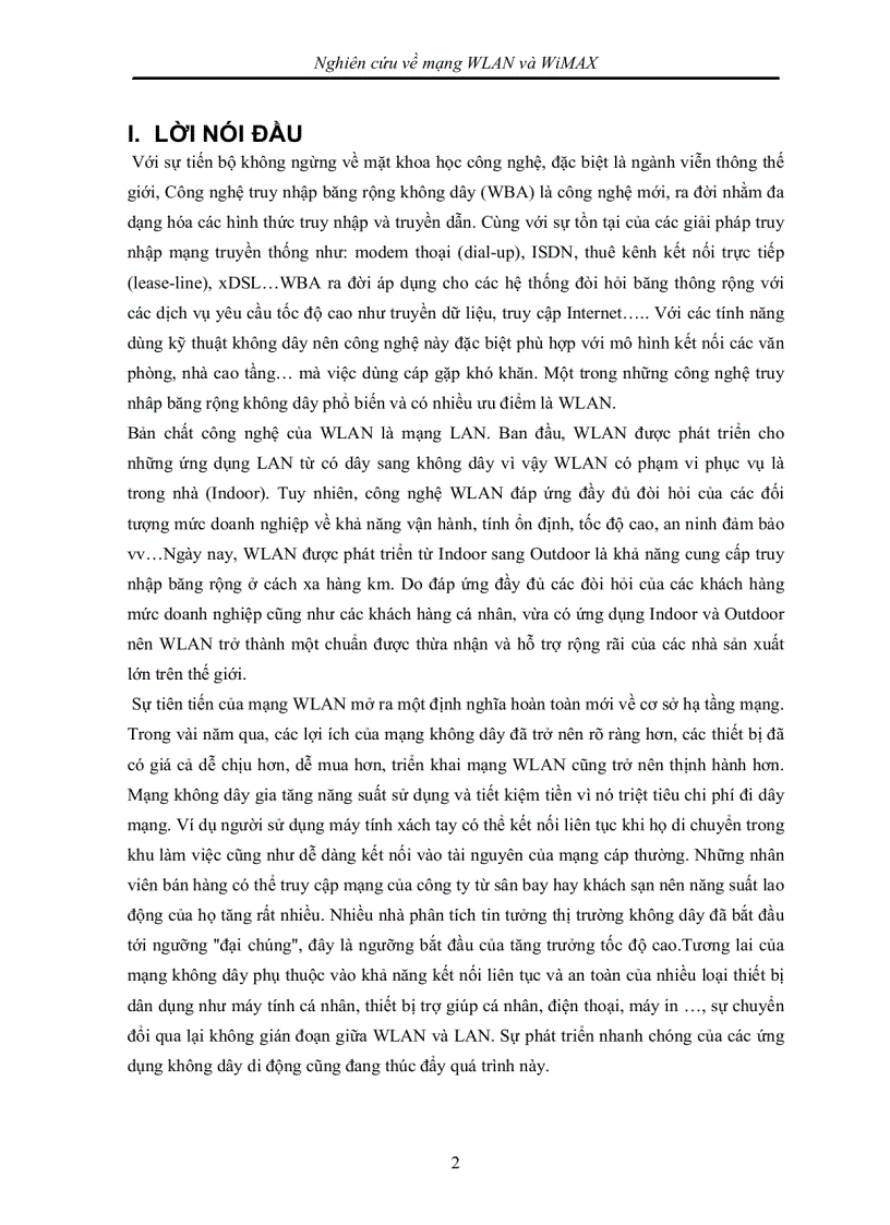 image for page Nghiên cứu về mạng WLAN và WiMAX