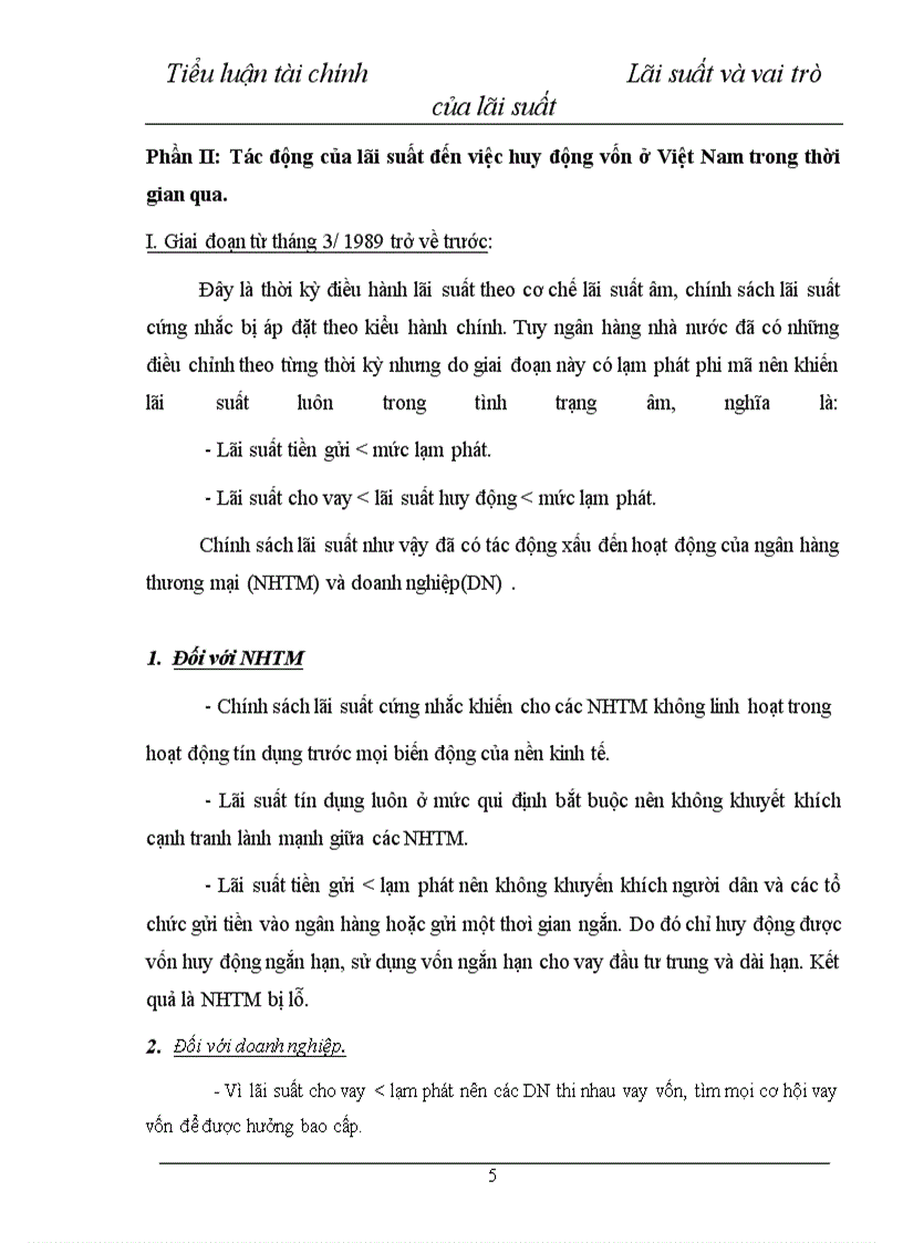 image for page Lãi suất và vai trò của lãi suất trong việc huy động vốn