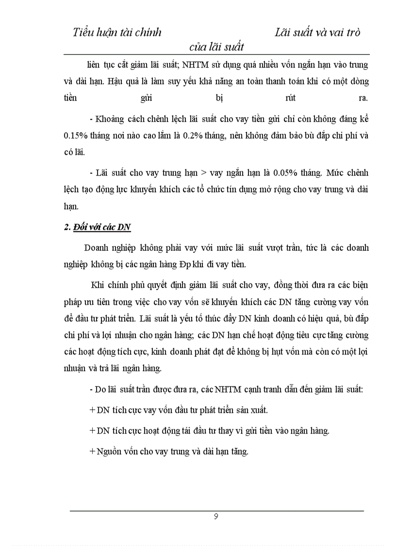 image for page Lãi suất và vai trò của lãi suất trong việc huy động vốn