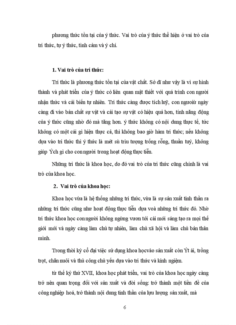 image for page Ýthức - vai trò ý thức